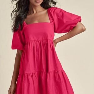 Women's Avec les Filles Hot pink stretchy dress - XS Like New
